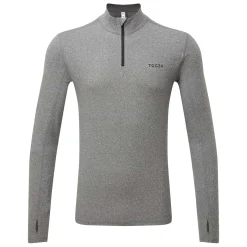 Snowdon Mens Thermal Quarter Zip Base Layer - Grey Marl