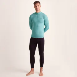 Snowdon Mens Thermal Quarter Zip Base Layer - Steel Teal