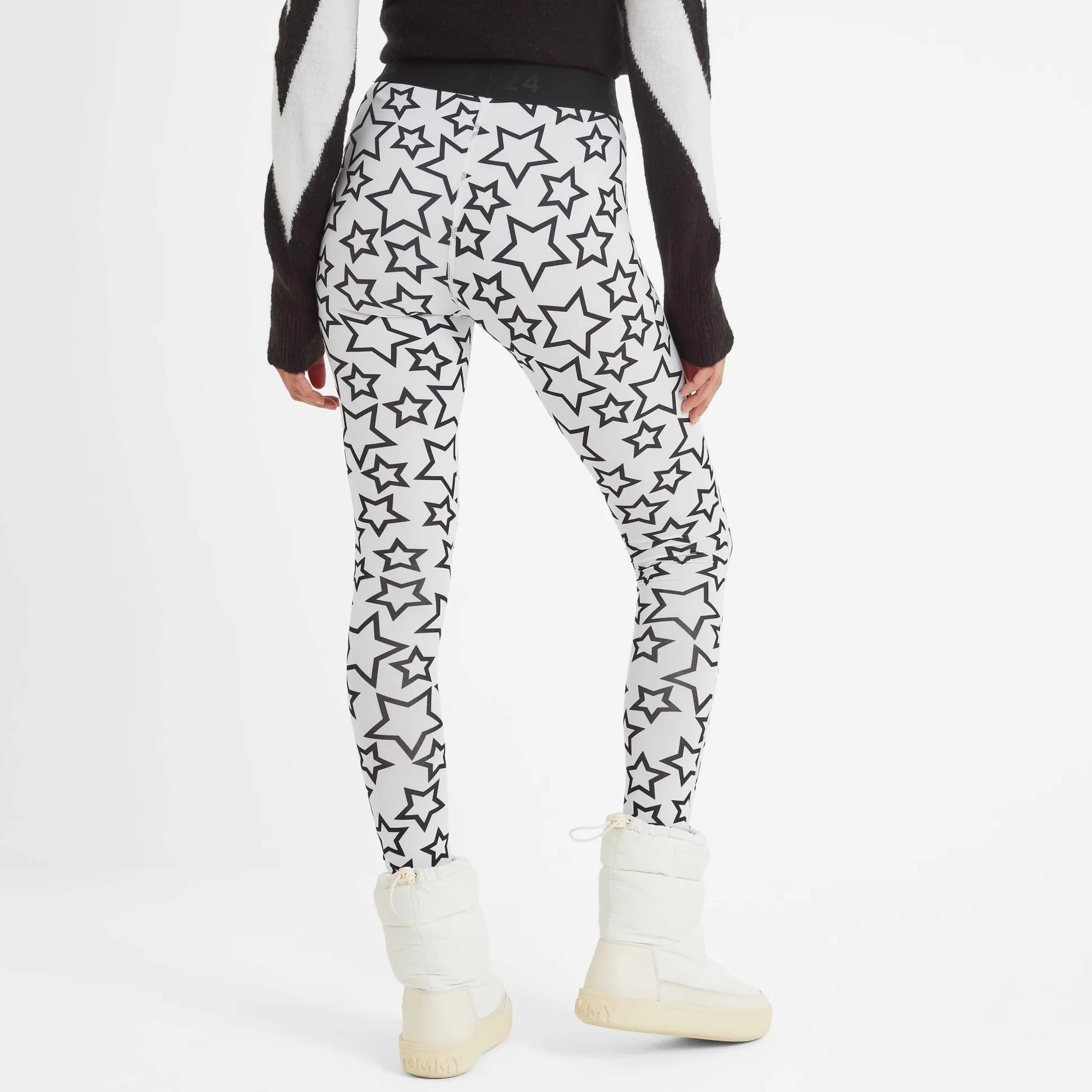 Snowdon Womens Thermal Base Layer Legging - Star Print