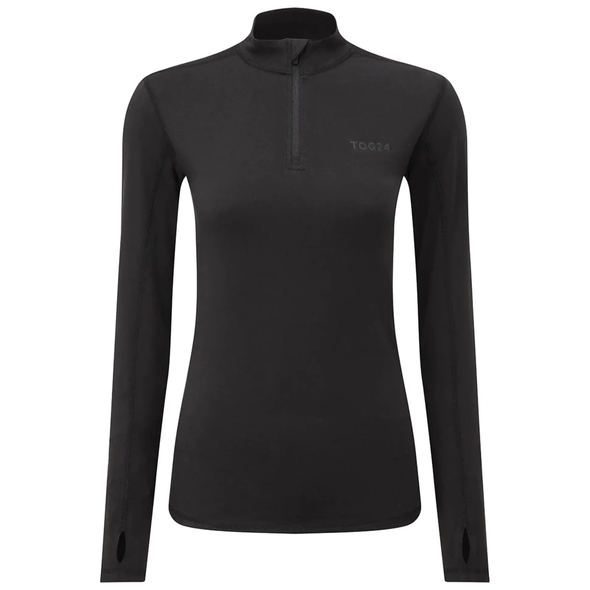 Snowdon Womens Thermal Base Layer Quarter Zip - Black