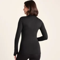 Snowdon Womens Thermal Base Layer Quarter Zip - Black
