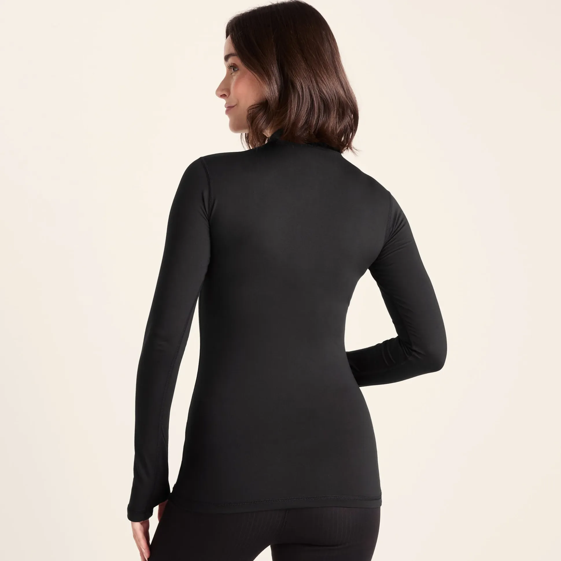Snowdon Womens Thermal Base Layer Quarter Zip - Black