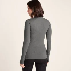 Snowdon Womens Thermal Base Layer Quarter Zip - Grey Marl