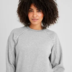 Sorina Womens Supersoft Sweatshirt - Light Grey Marl