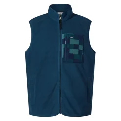 Stark Mens Relaxed Fit Microfleece Gilet - Inky Blue