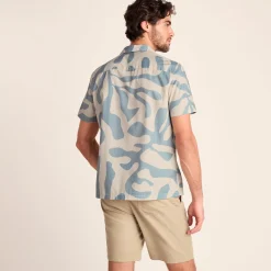 Strichen Mens Short Sleeve 100% Cotton Supersoft Shirt - Summer Sky