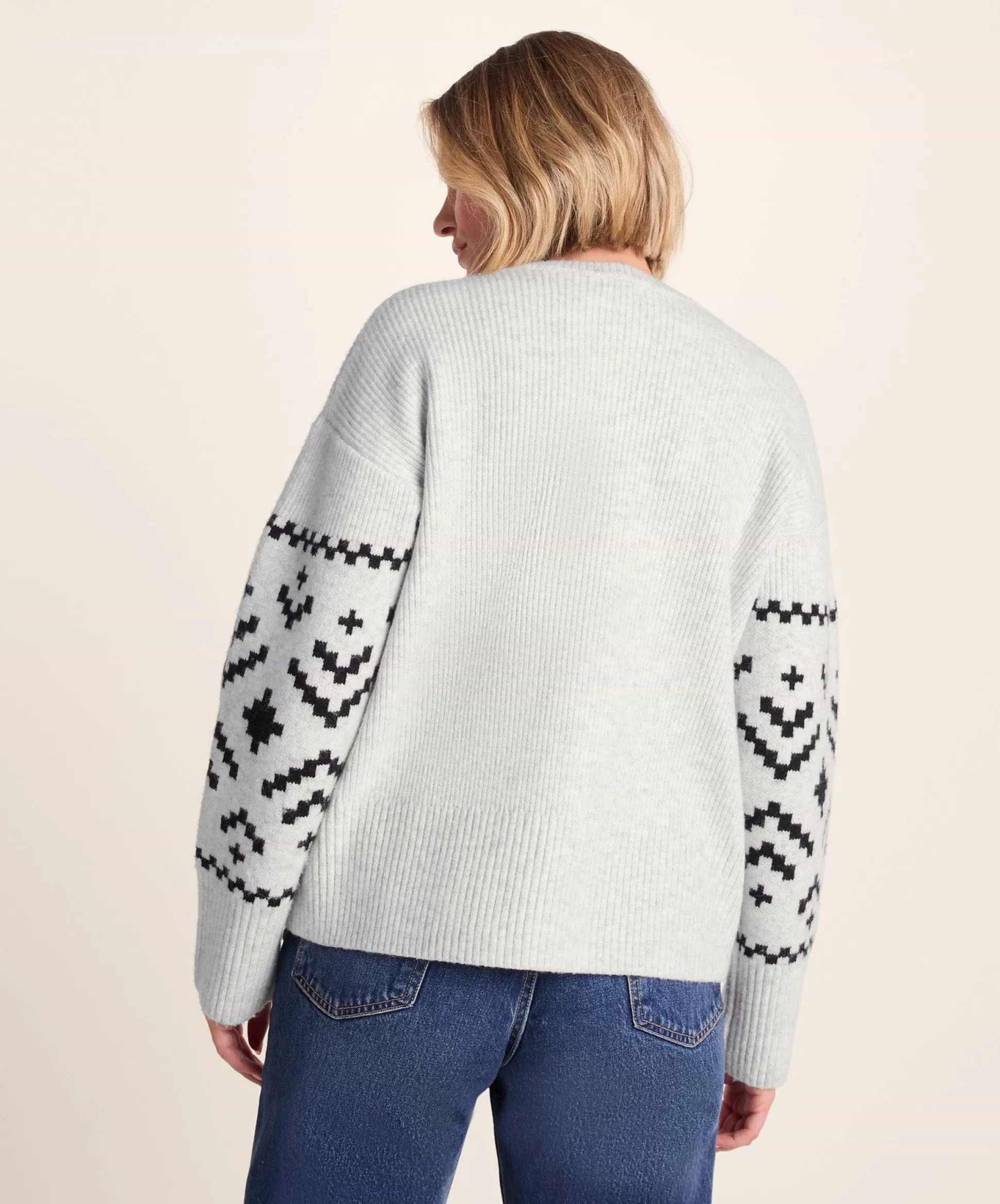 Tamara Womens Chunky Knitted Jumper - Ice Grey Marl