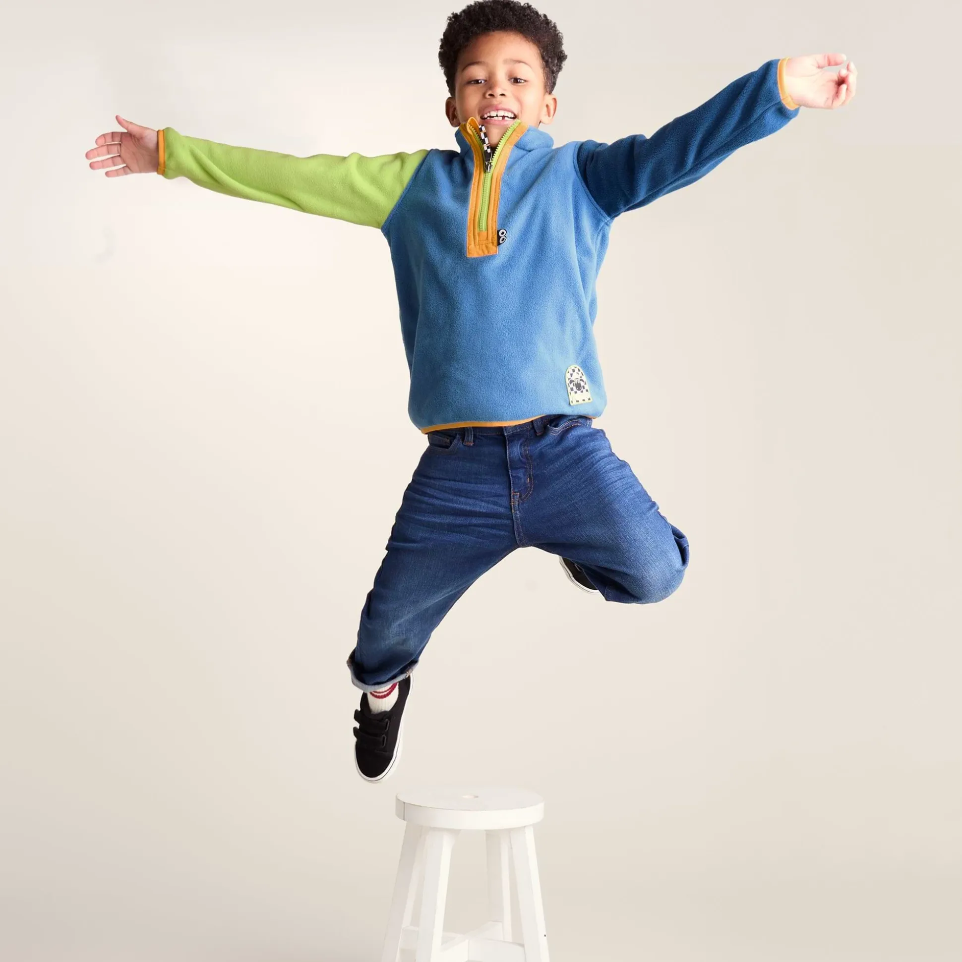 Texel Kids Shaun the Sheep Fleece Zip Neck - Bluebell