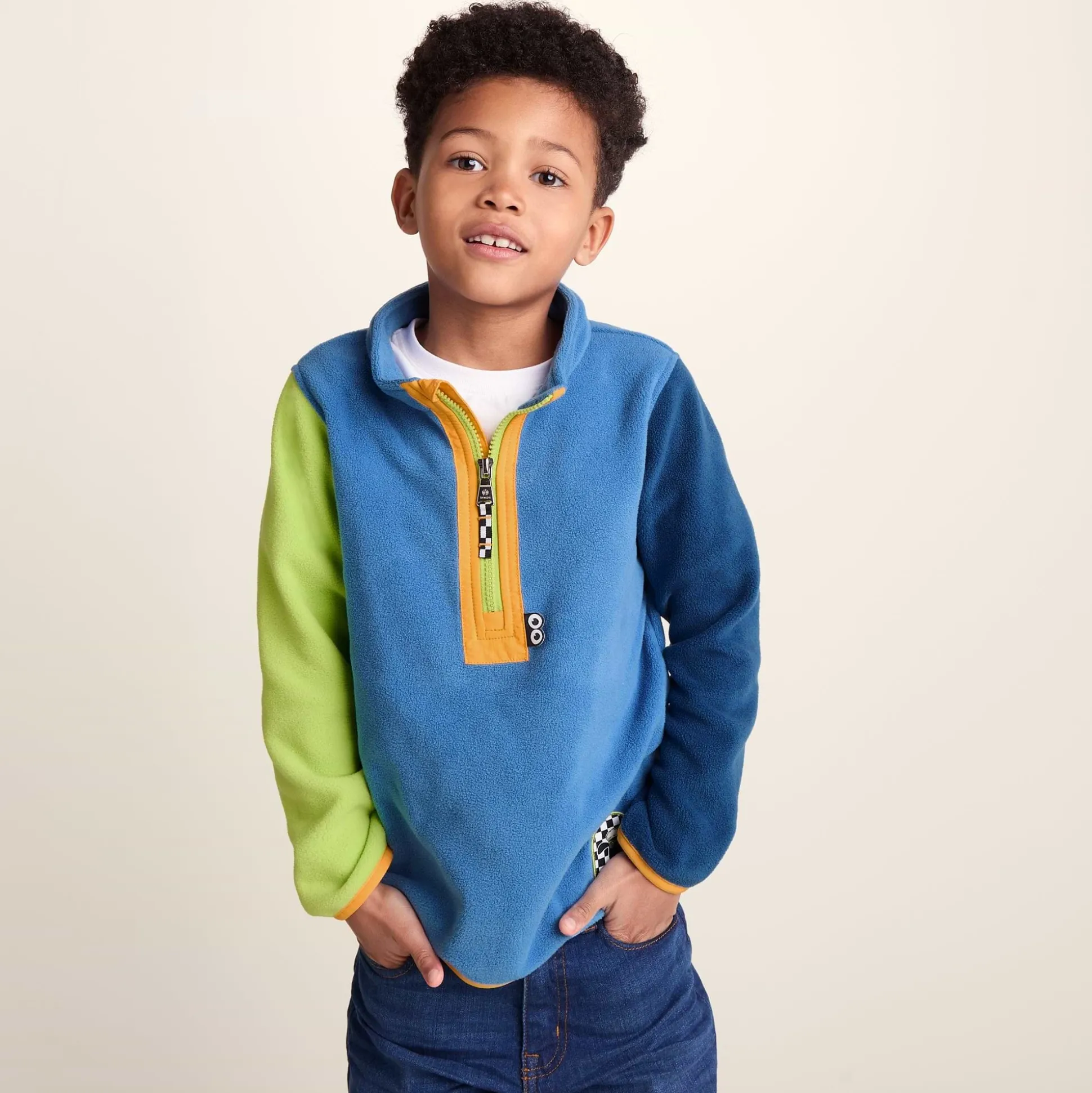 Texel Kids Shaun the Sheep Fleece Zip Neck - Bluebell