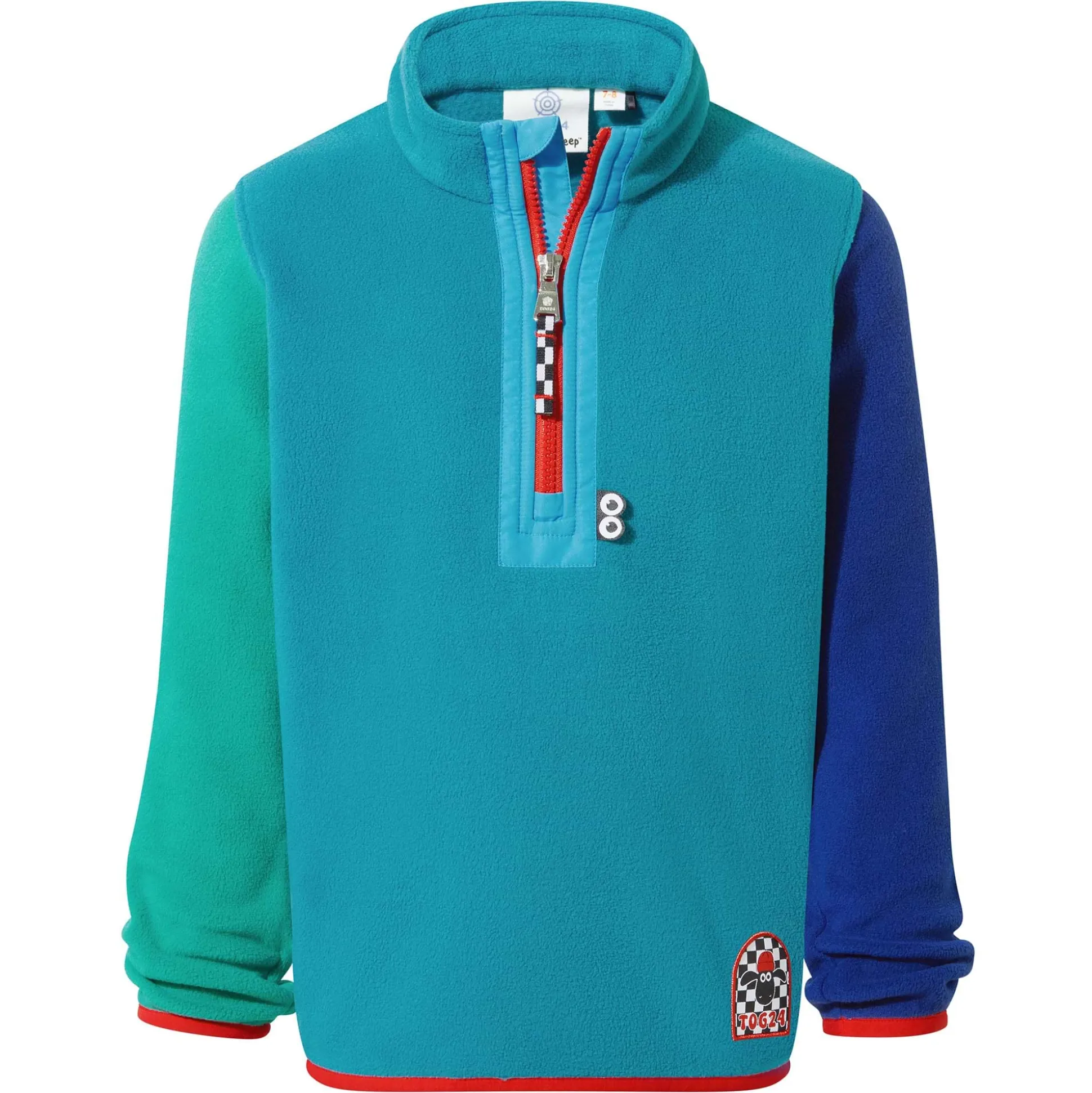 Texel Kids Shaun the Sheep Fleece Zip Neck - Ocean Blue