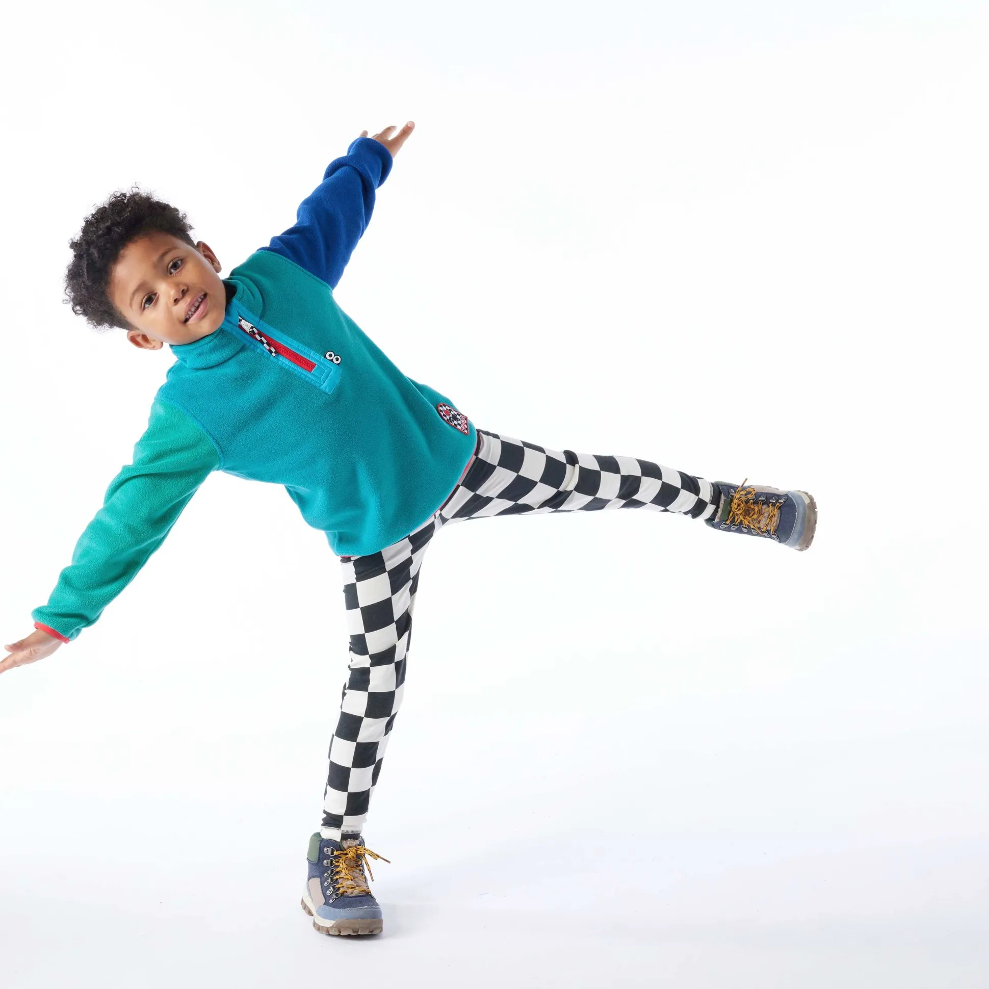 Texel Kids Shaun the Sheep Fleece Zip Neck - Ocean Blue