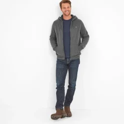 Timble Mens Sherpa Fleece Lined Hoody - Dark Grey Marl