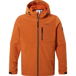 Truro Mens Hooded Softshell Jacket - Dark Orange