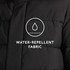 Tunnard Mens Short Shower Resistant Insulated Jacket - Black