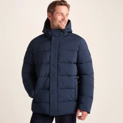 Tunnard Mens Short Shower Resistant Insulated Jacket - Dark Indigo