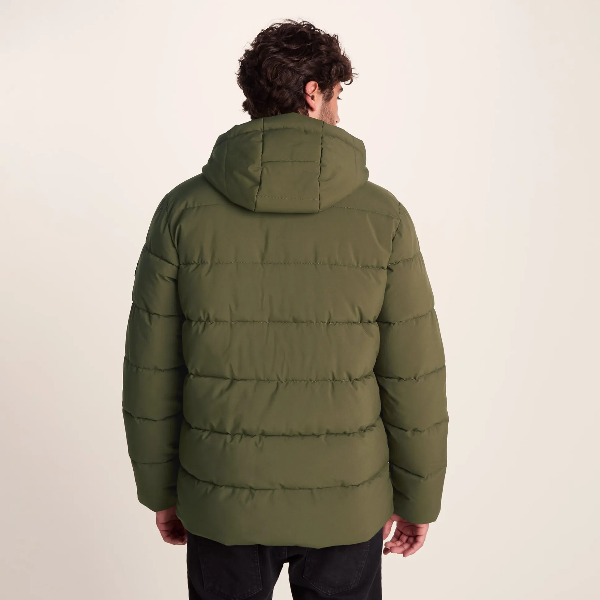 Tunnard Mens Short Shower Resistant Insulated Jacket - Khaki