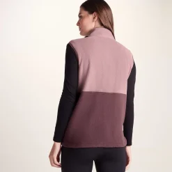 Tunston Womens Relaxed Fit Microfleece Gilet - Mauve/Dark Mauve