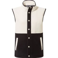 Tunston Womens Relaxed Fit Microfleece Gilet - Vanilla/Black