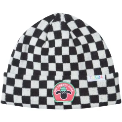 Uda Kids Shaun the Sheep Knit Hat - Black White Checkerboard