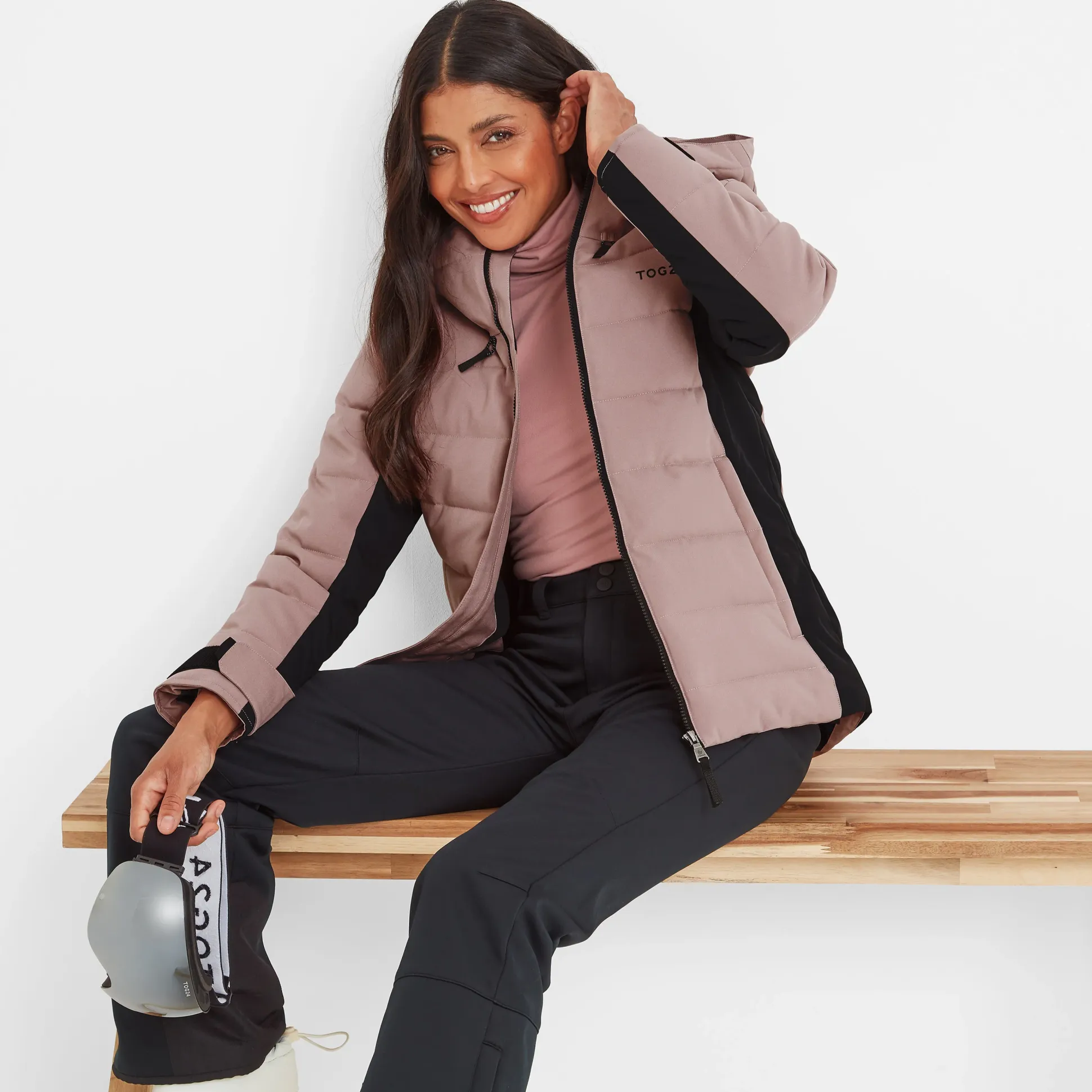 Vermont Womens Ski Jacket - Black/Faded Pink
