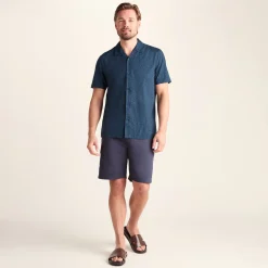 Wallsend Mens Short Sleeve 100% Cotton Supersoft Shirt - Deep Teal Print