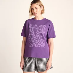 Wave Womens Premium Supersoft Relaxed Fit T-Shirt - Dark Orchid