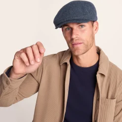 Weighton Knit Flat Cap - Blue Marl
